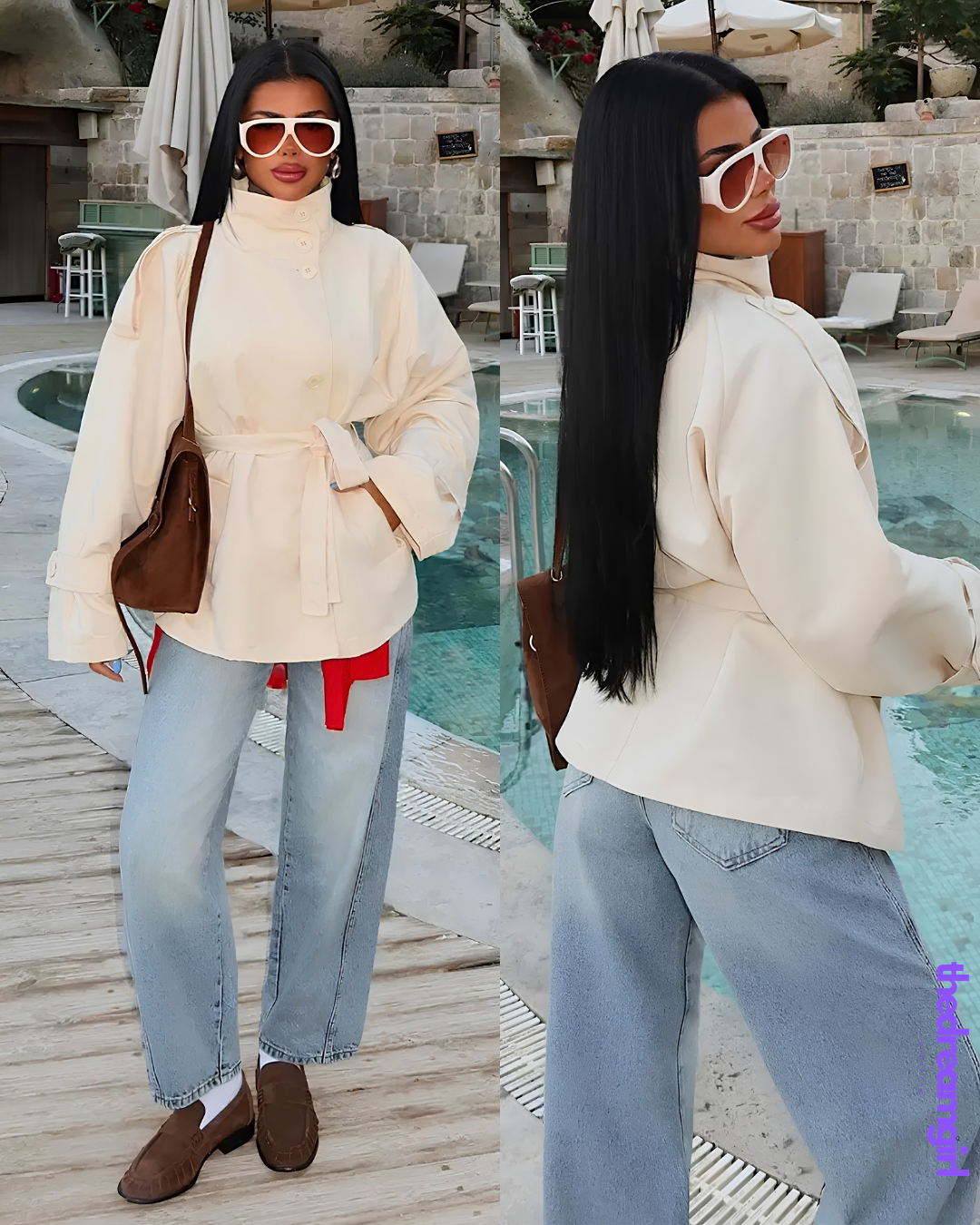The Short Trench White