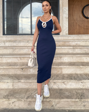 Navy Dream Midi Haljina