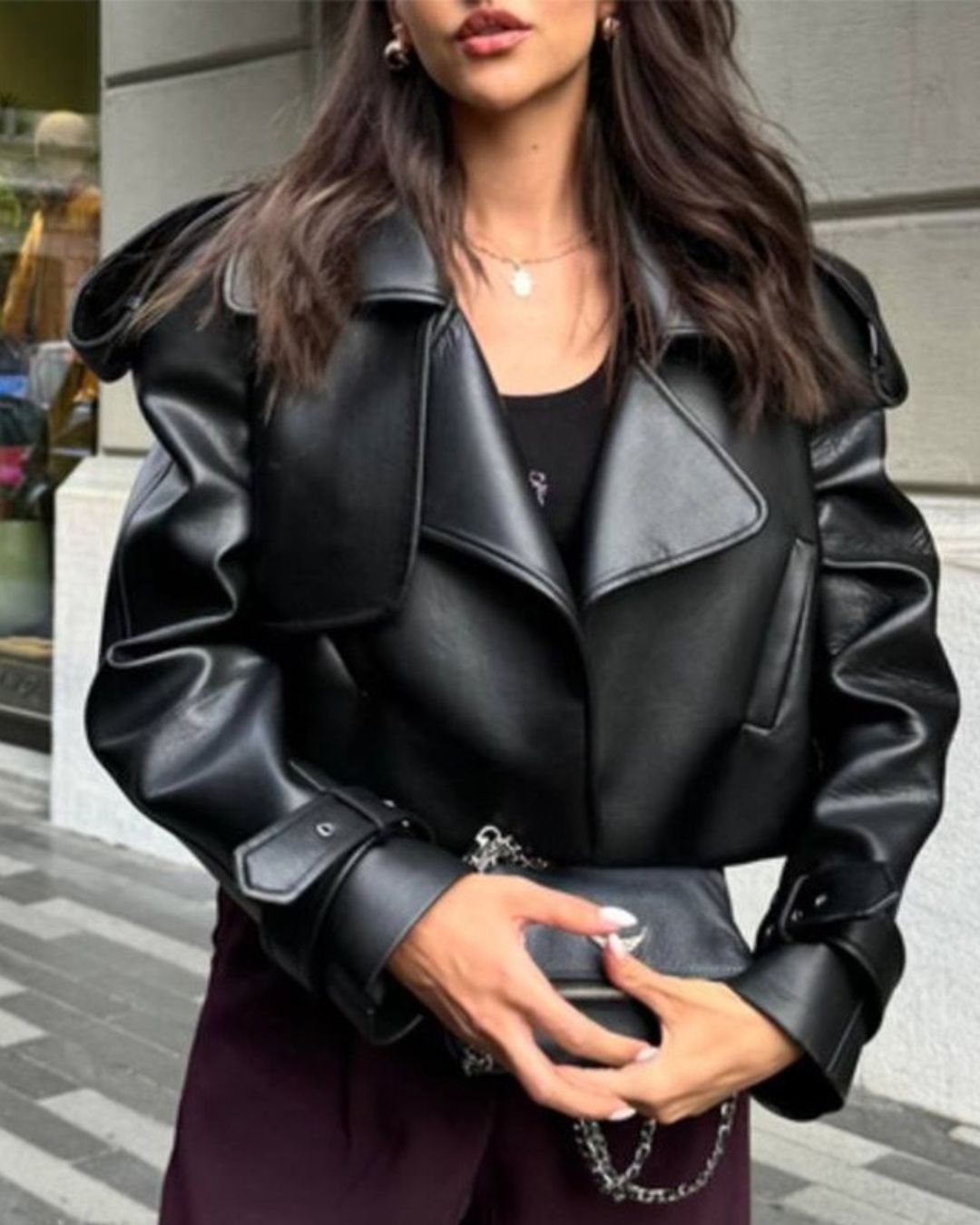 Raw Edge kožna jakna