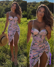 Pink Bloom mini haljina
