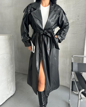 Midnight Leather Coat