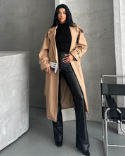 Nude Leather Coat