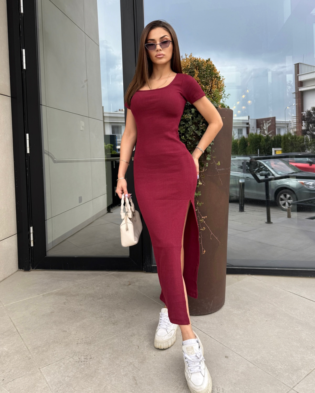 Side-Slit City Dress