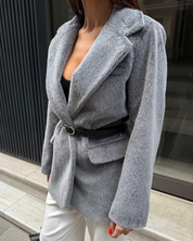 Grey Chic Oversized Blazer