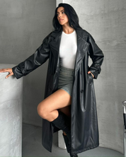 Midnight Leather Coat