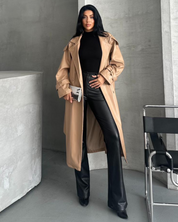 Nude Leather Coat