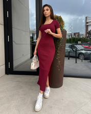 Side-Slit City Dress