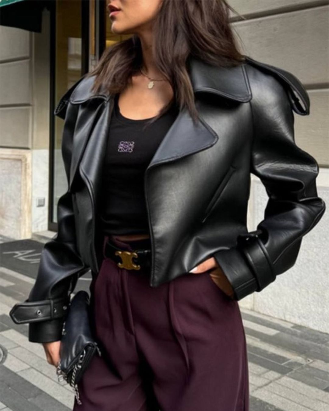 Raw Edge kožna jakna