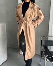 Nude Leather Coat