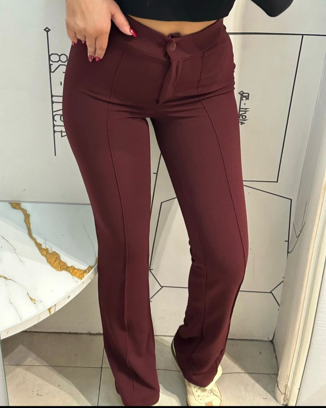 Bordeaux Sculpted Essential Pants