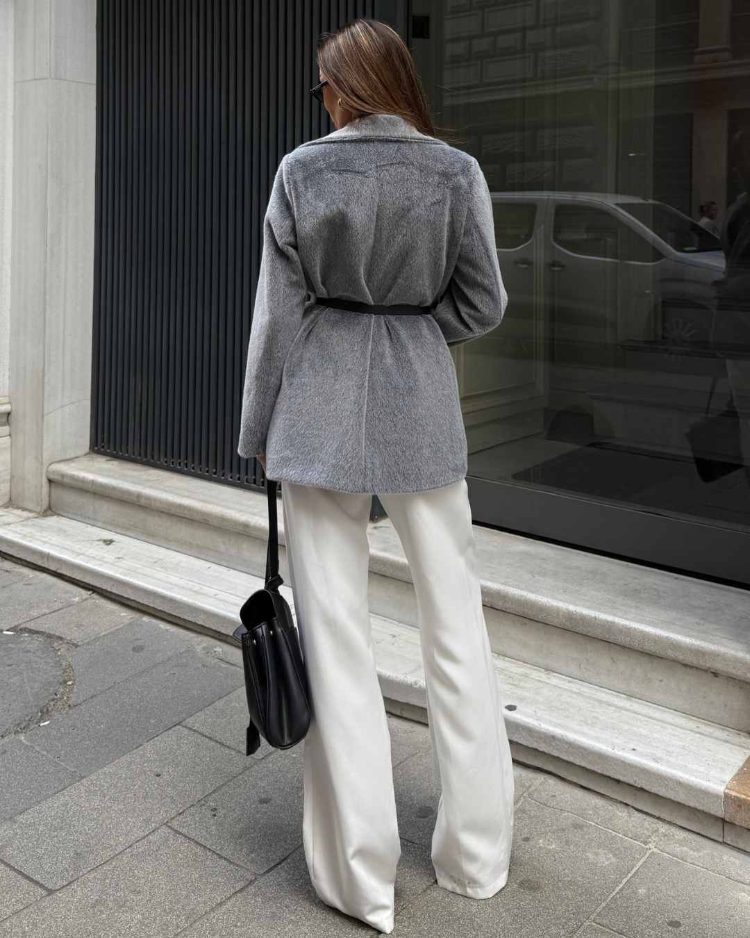 Grey Chic Oversized Blazer
