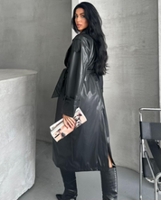 Midnight Leather Coat