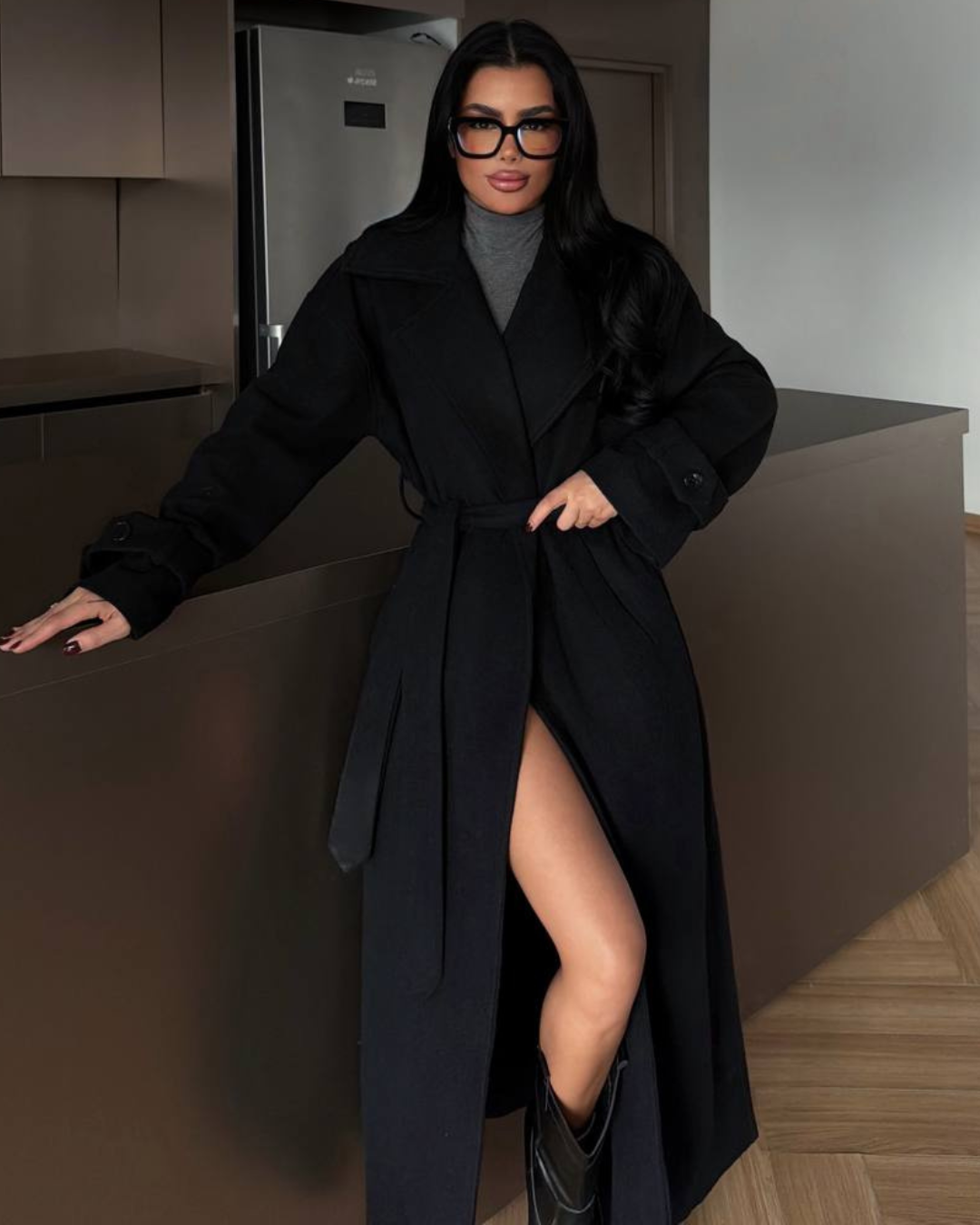 Midnight Luxe Long Coat