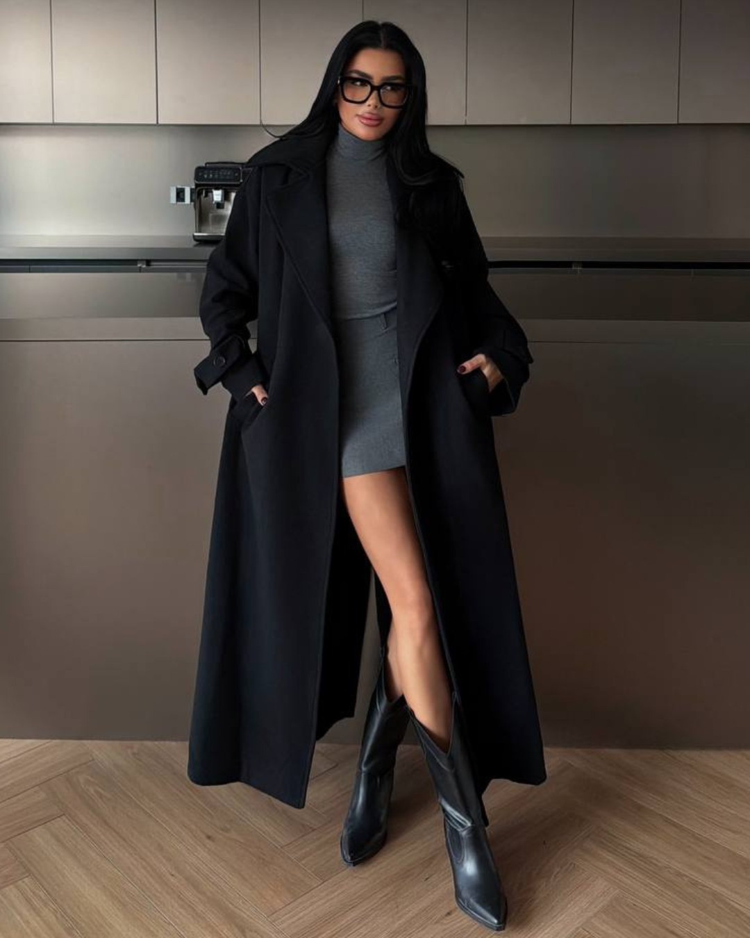 Midnight Luxe Long Coat
