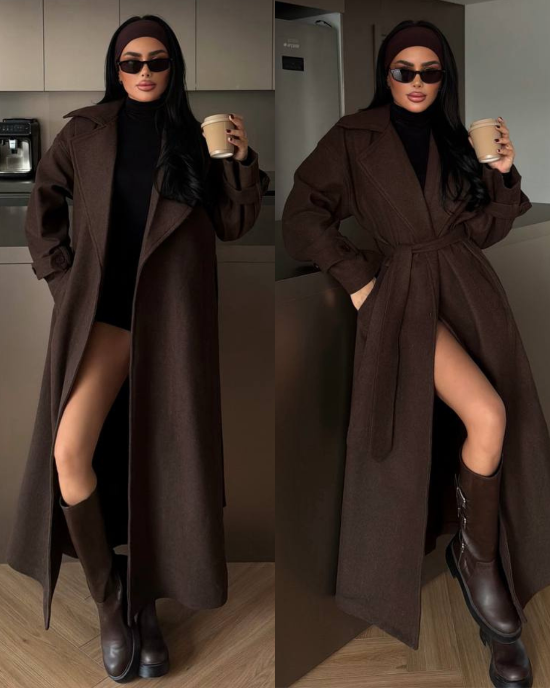 Mocha Luxe Long Coat