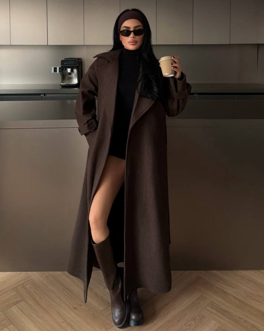 Mocha Luxe Long Coat