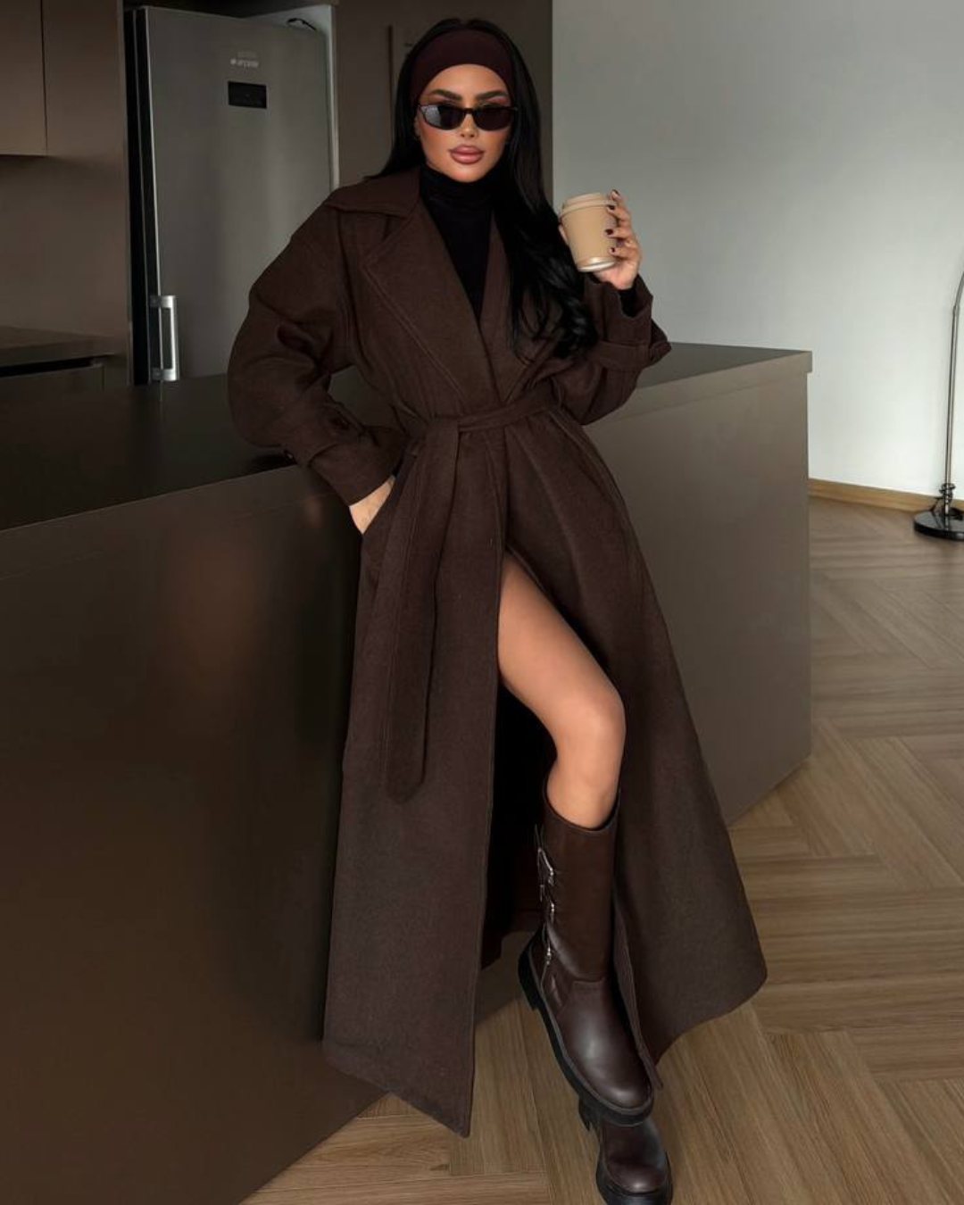 Mocha Luxe Long Coat