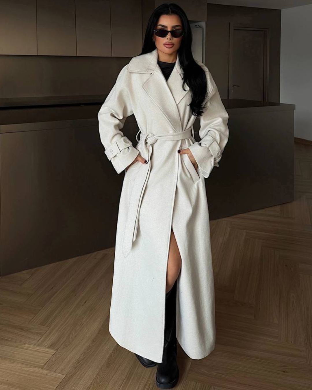 Ivory Luxe Long Coat