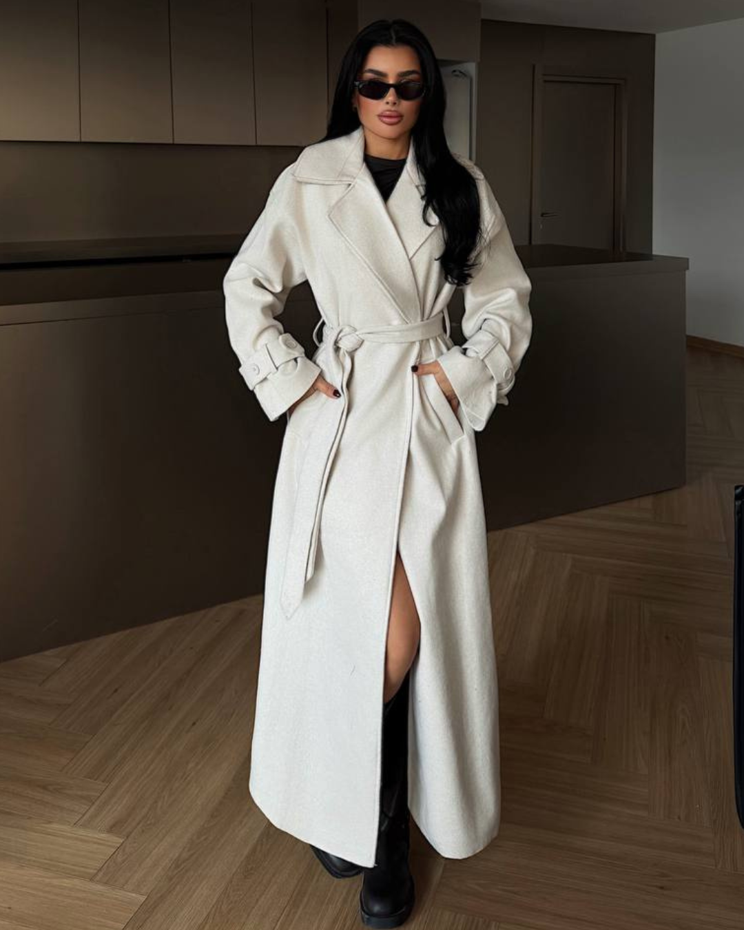 Ivory Luxe Long Coat
